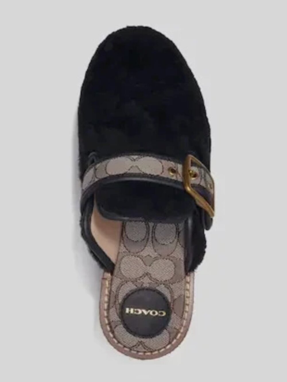 Coach Shearling Mules Back Clogs platform - Picture 4 of 10